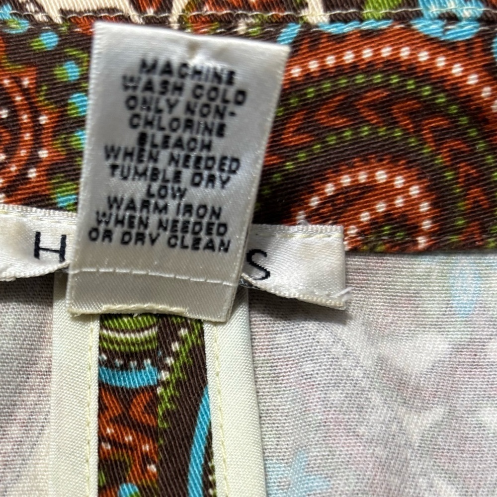 Harold’s Paisley Cotton Stretch Blazer Jacket Women’s Size 10 Boho Vtg - Picture 6 of 7